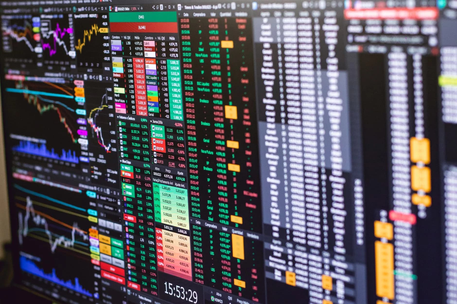 Interfaccia software di gestione finanziaria su computer